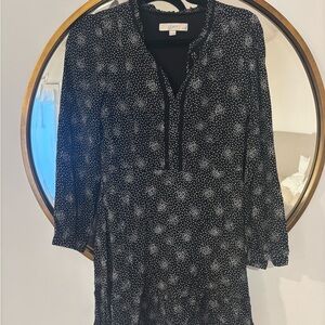 LOFT Black and White Polka Dot Blouse